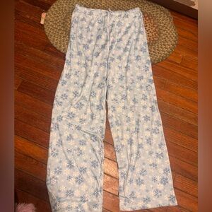 Sky Blue Snowflake pajama pants